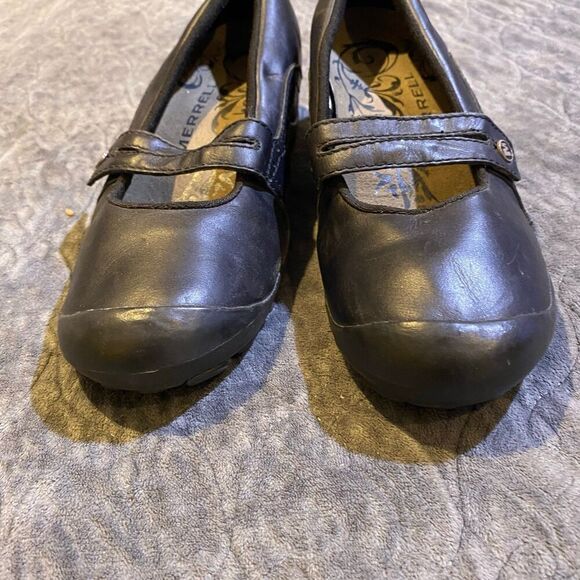 Merrell Black Leather Mary Janes Women's Size 7 - Picture 3 of 10